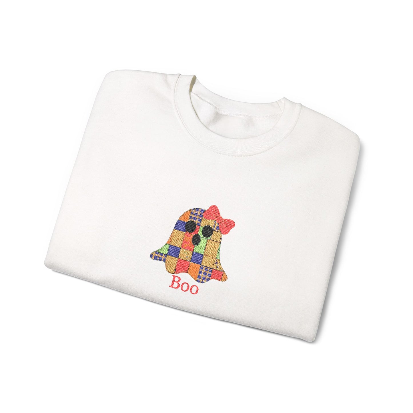 Boo Ghost Embroidery Unisex Heavy Blend™ Crewneck