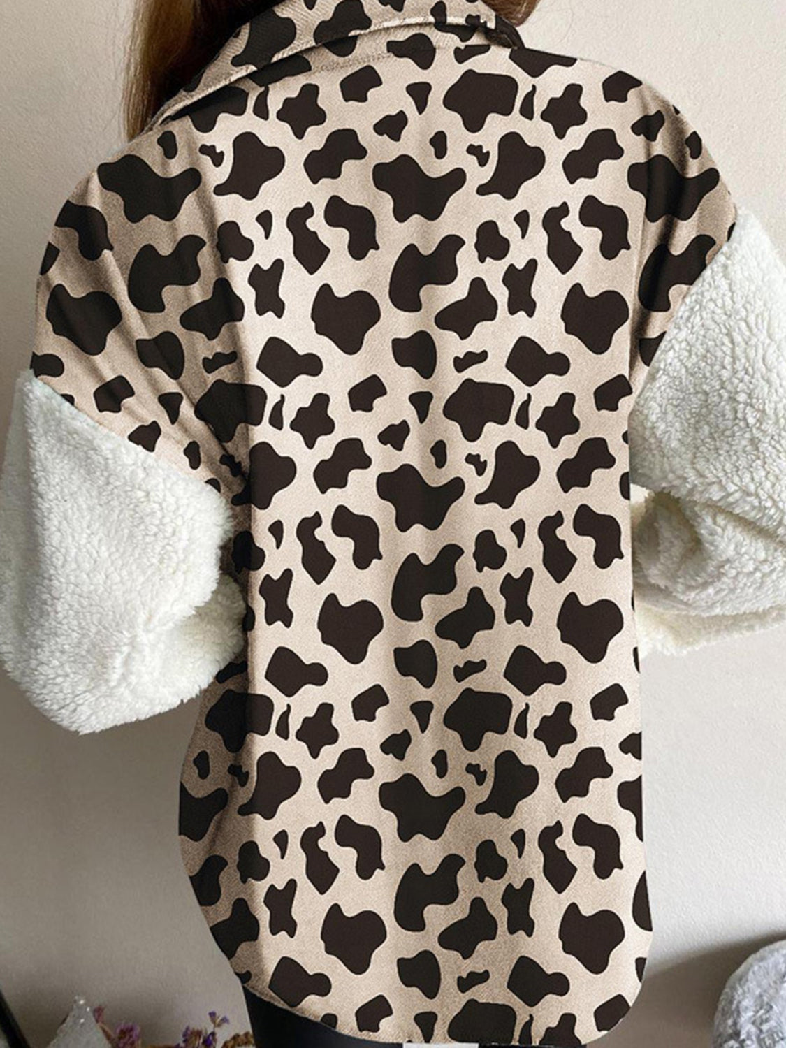 Fuzzy Button Up Long Sleeve