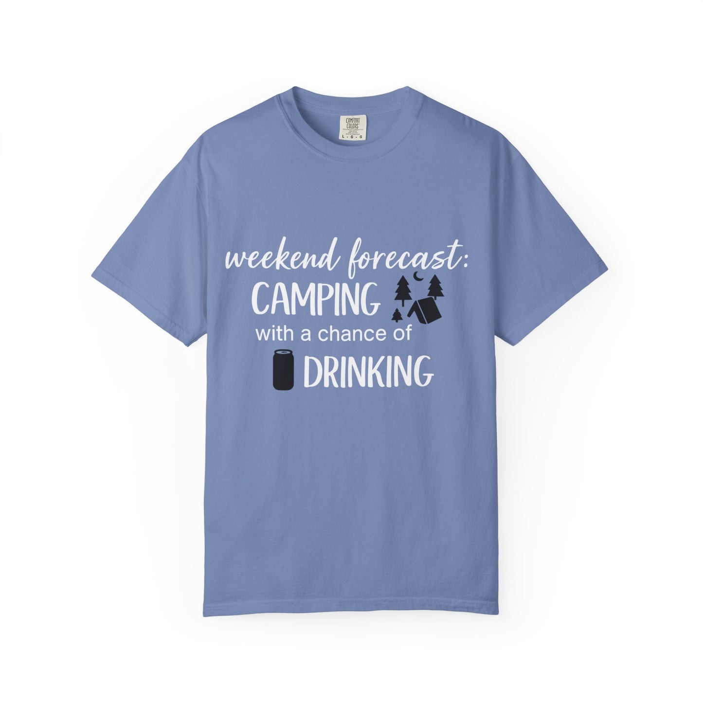 Camping Forecast T-Shirt - Unisex Garment-Dyed Tee