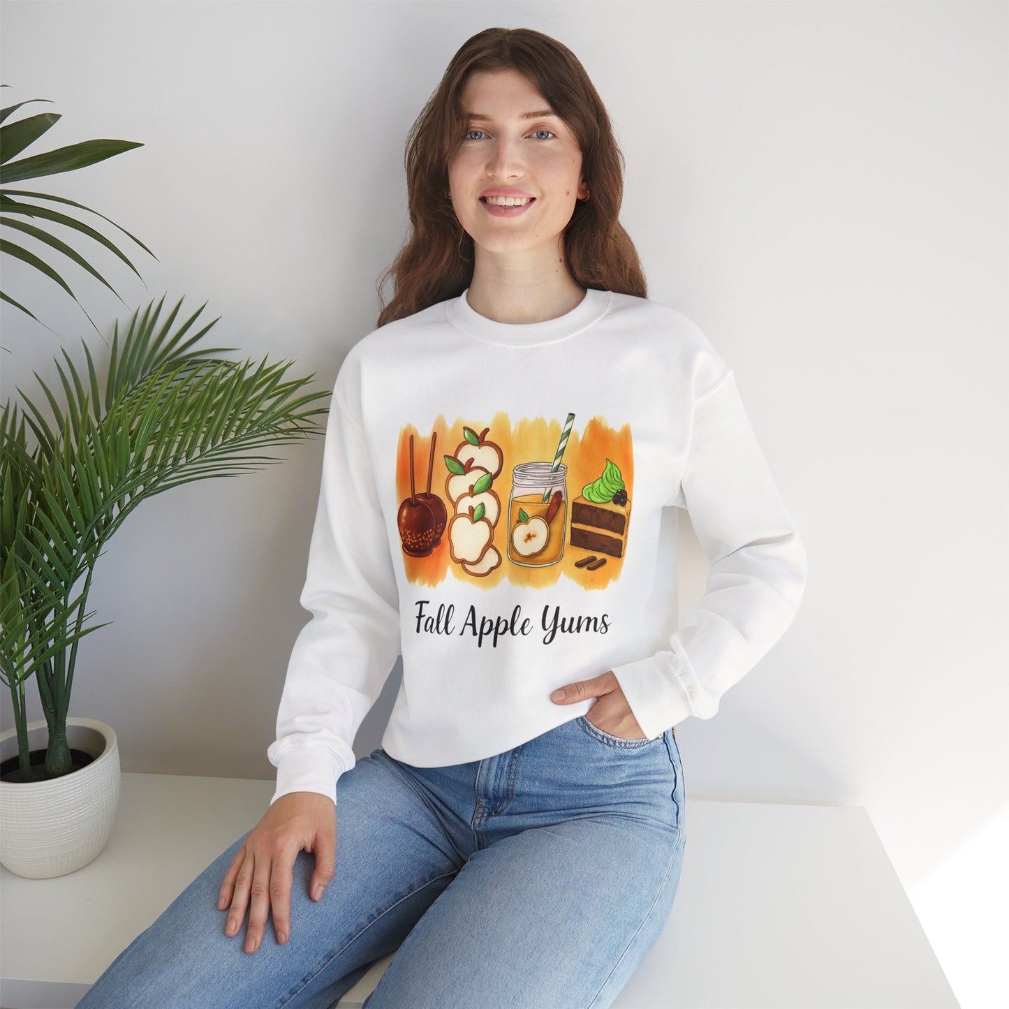 Fall Apple Yums Crewneck Sweatshirt
