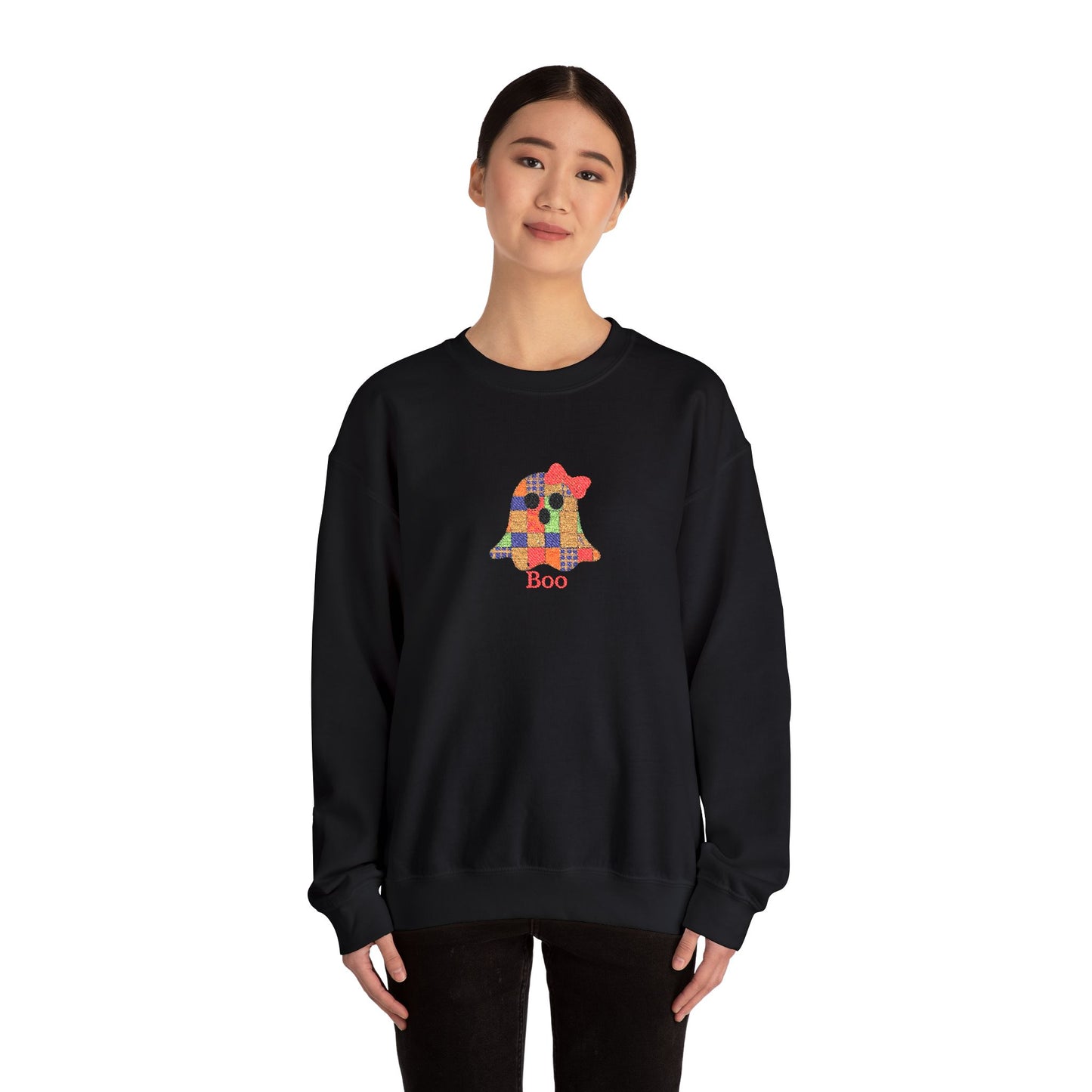Boo Ghost Embroidery Unisex Heavy Blend™ Crewneck