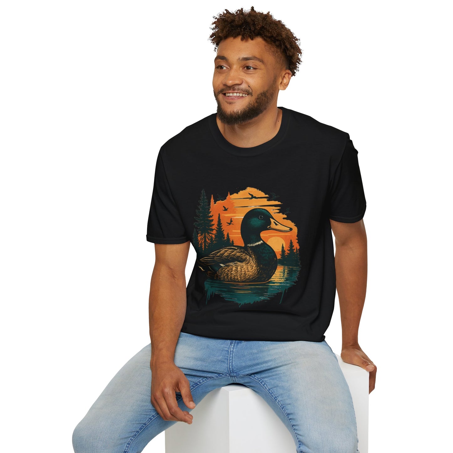 Duck Sunset Unisex Softstyle T-Shirt
