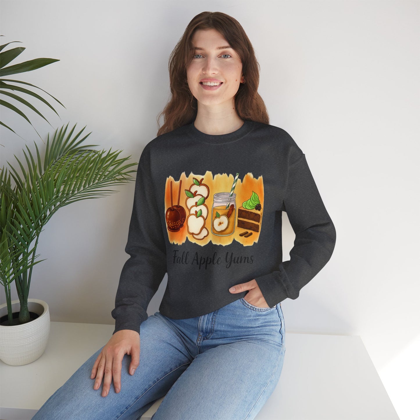 Fall Apple Yums Crewneck Sweatshirt