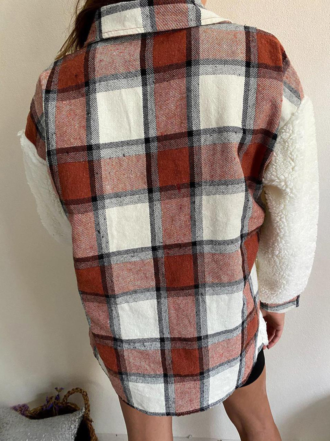 Fuzzy Button Up Long Sleeve