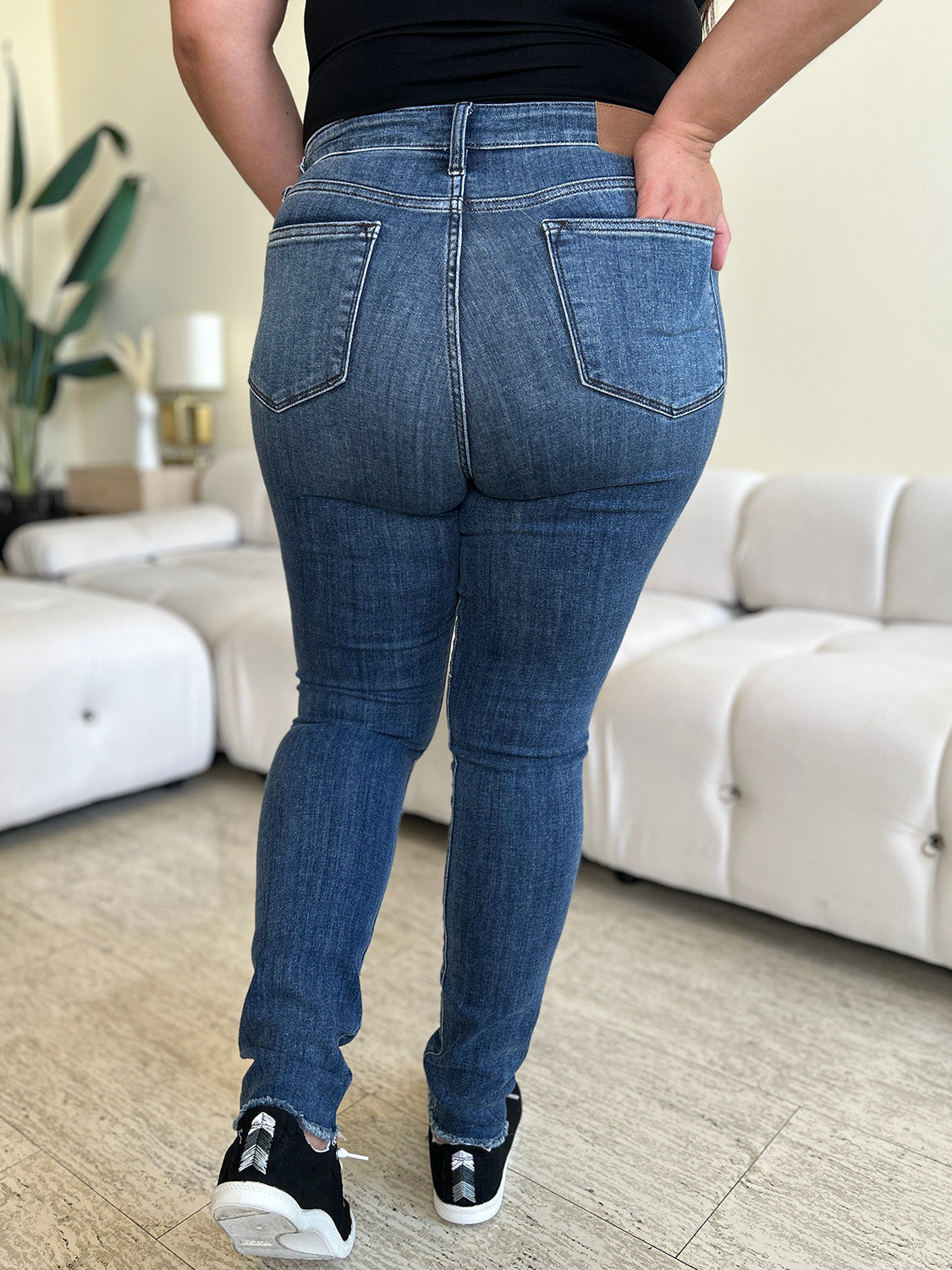 Gretchen Judy Blue High Waist Distressed Skinny Jeans