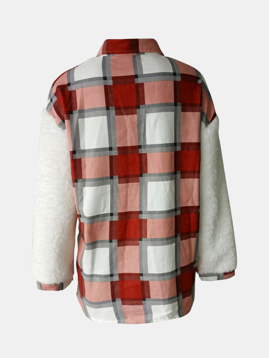 Fuzzy Button Up Long Sleeve