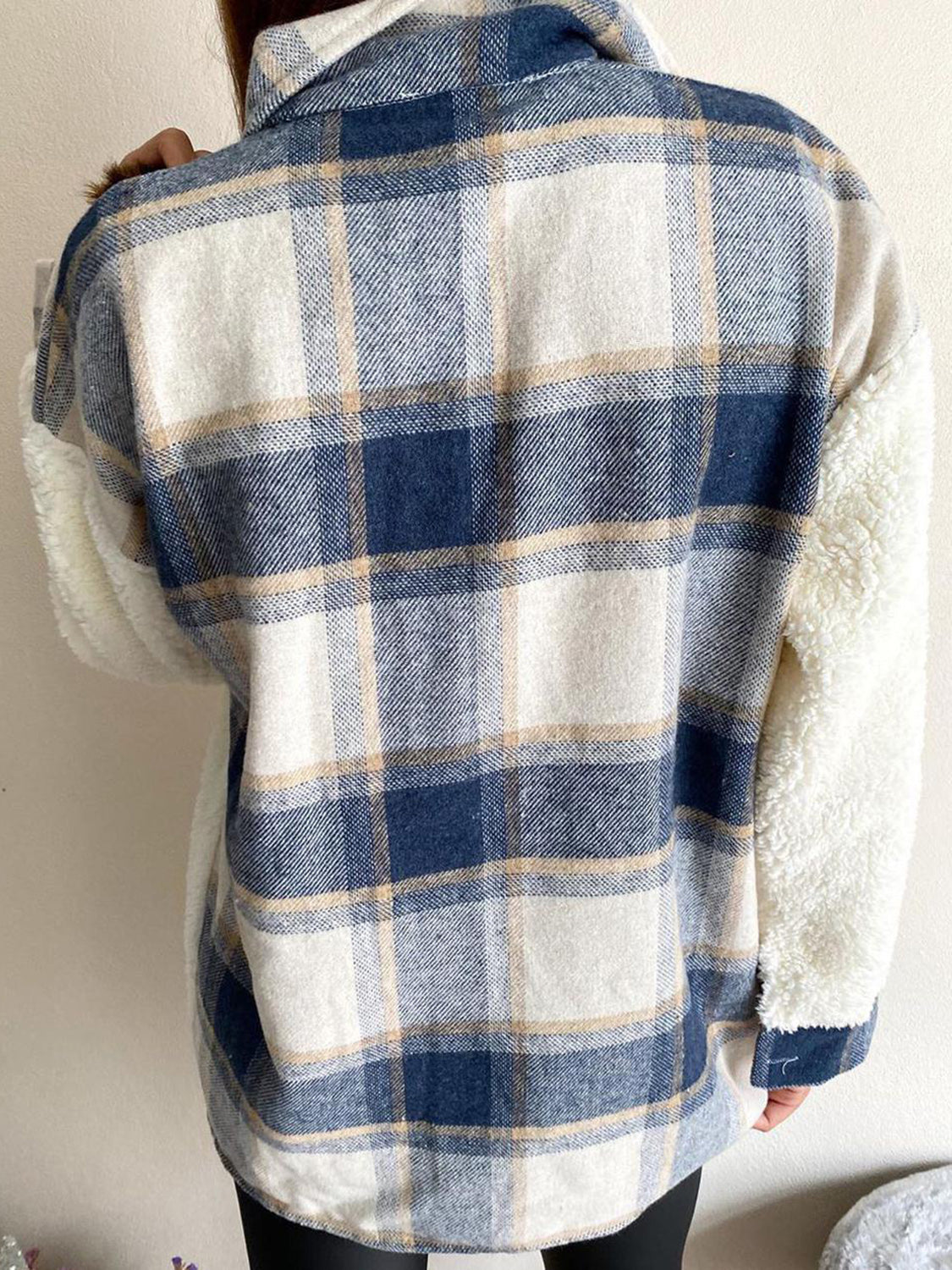 Fuzzy Button Up Long Sleeve