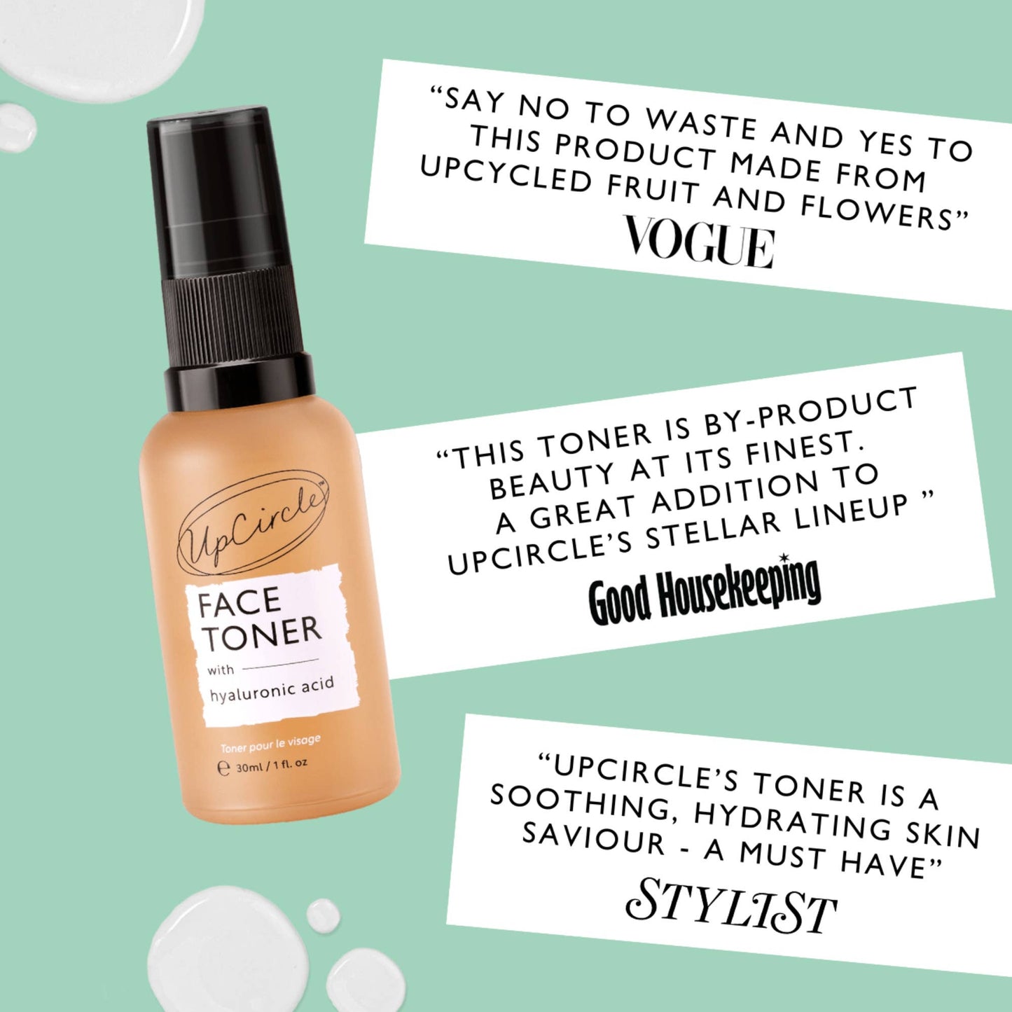 Vegan Face Toner with Hyaluronic Acid for Summer - Beach Travel Size