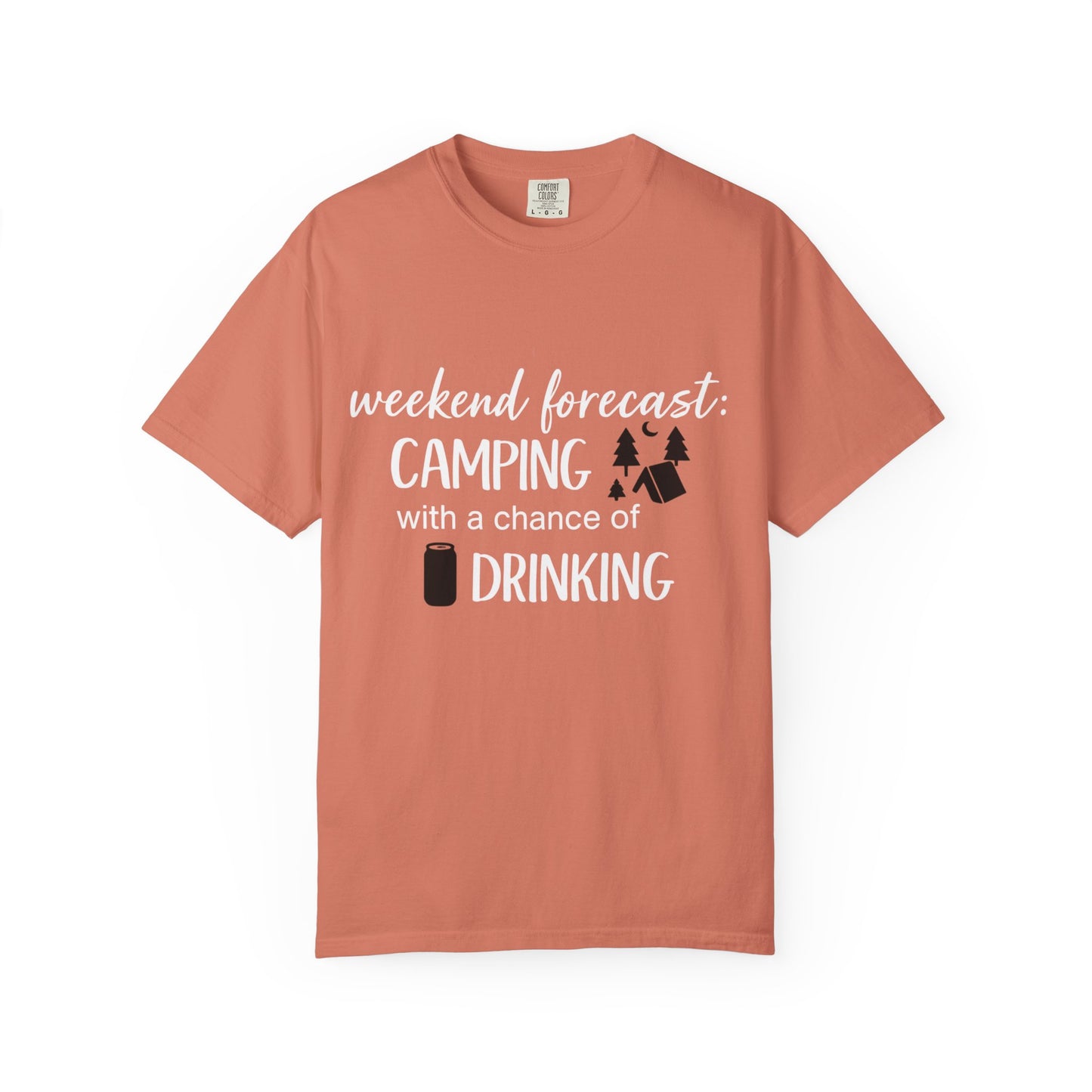 Camping Forecast T-Shirt - Unisex Garment-Dyed Tee