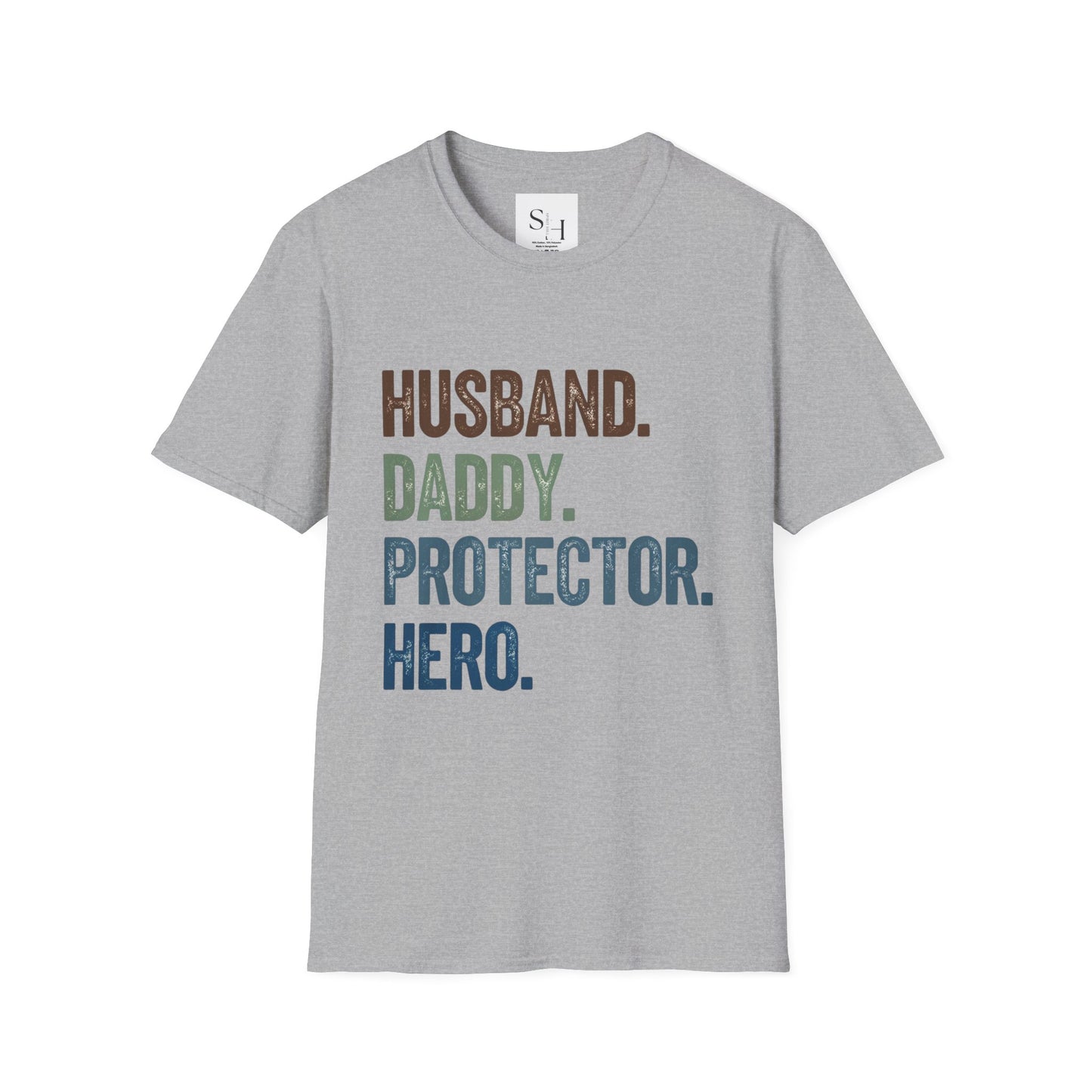 Husband Daddy Protector Hero T-Shirt - Unisex Softstyle Tee