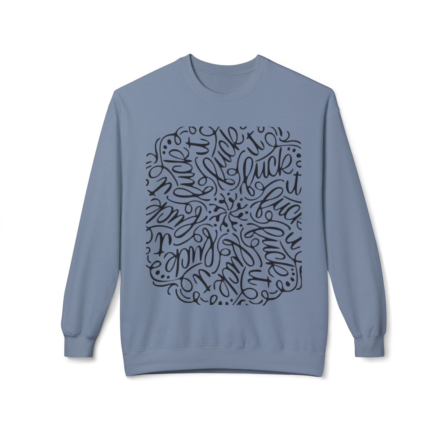 "Fuck It" Mandala Graphic Crewneck Sweatshirt