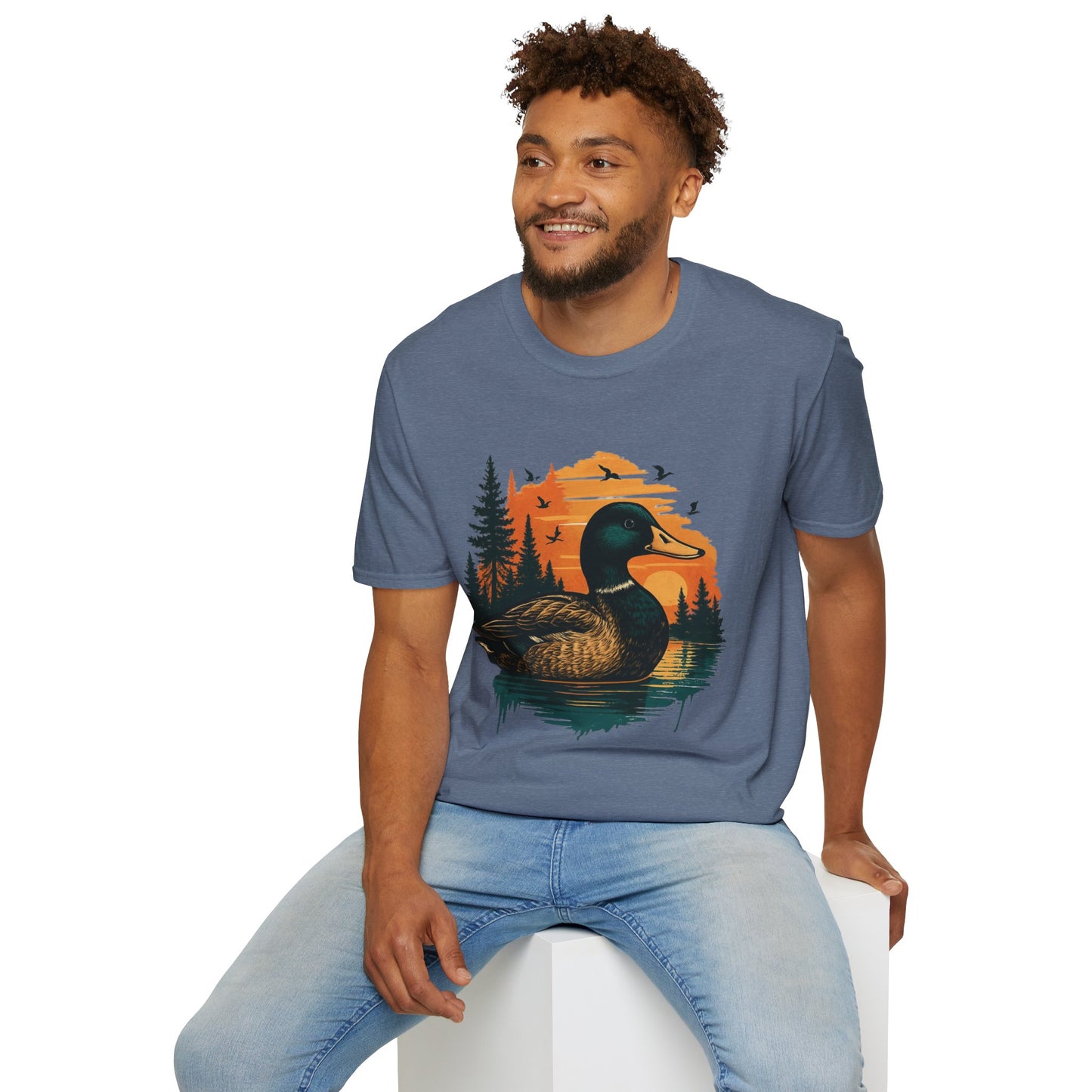 Duck Sunset Unisex Softstyle T-Shirt