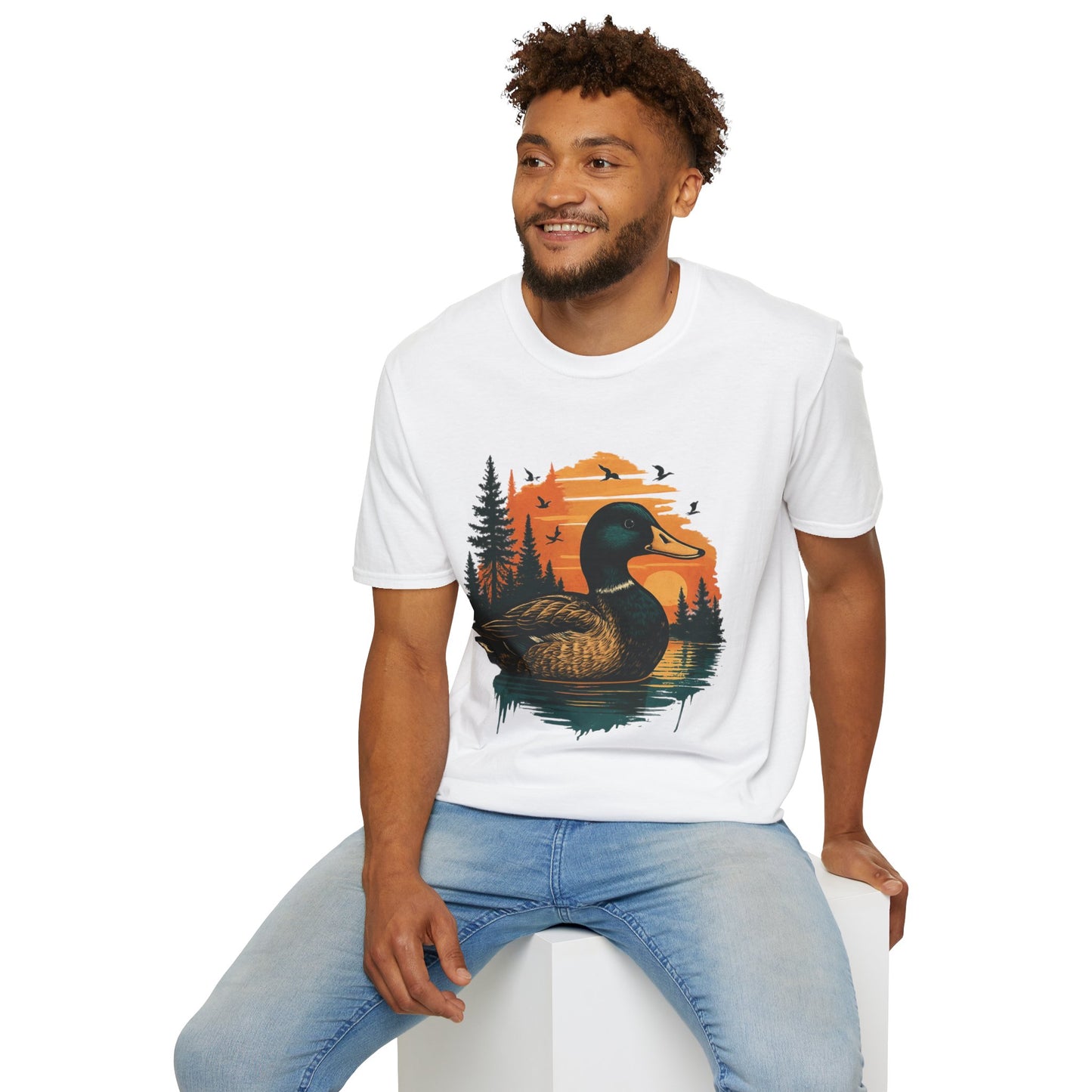 Duck Sunset Unisex Softstyle T-Shirt