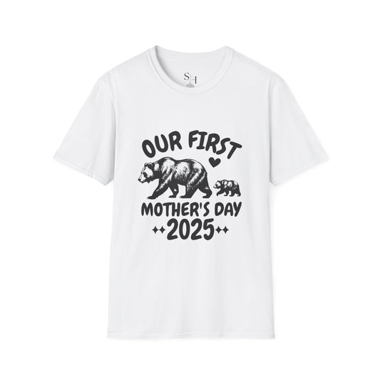 Our First Mother's Day 2025 Unisex Softstyle T-Shirt
