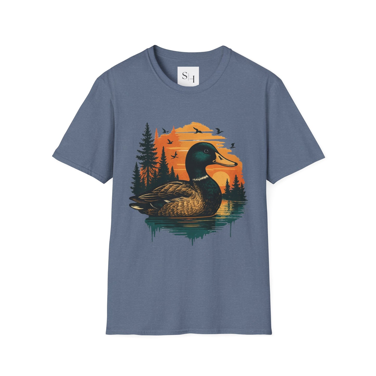 Duck Sunset Unisex Softstyle T-Shirt