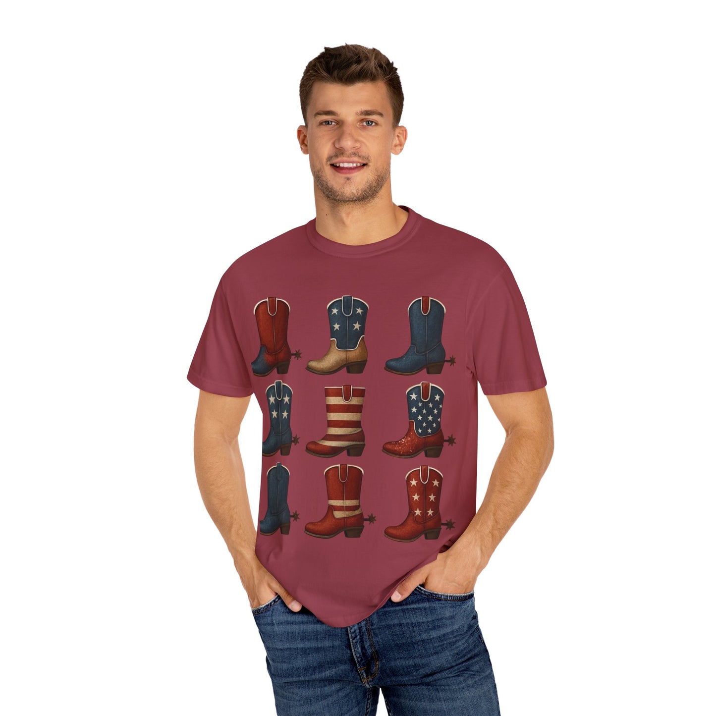 Americana Western Style Cowboy Boots Unisex T-Shirt