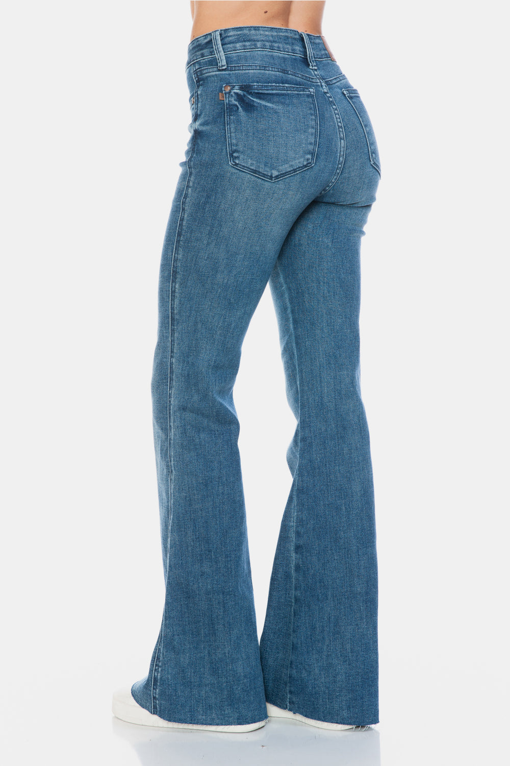 Judy Blue Tummy Control Cut Hem Flare Jeans