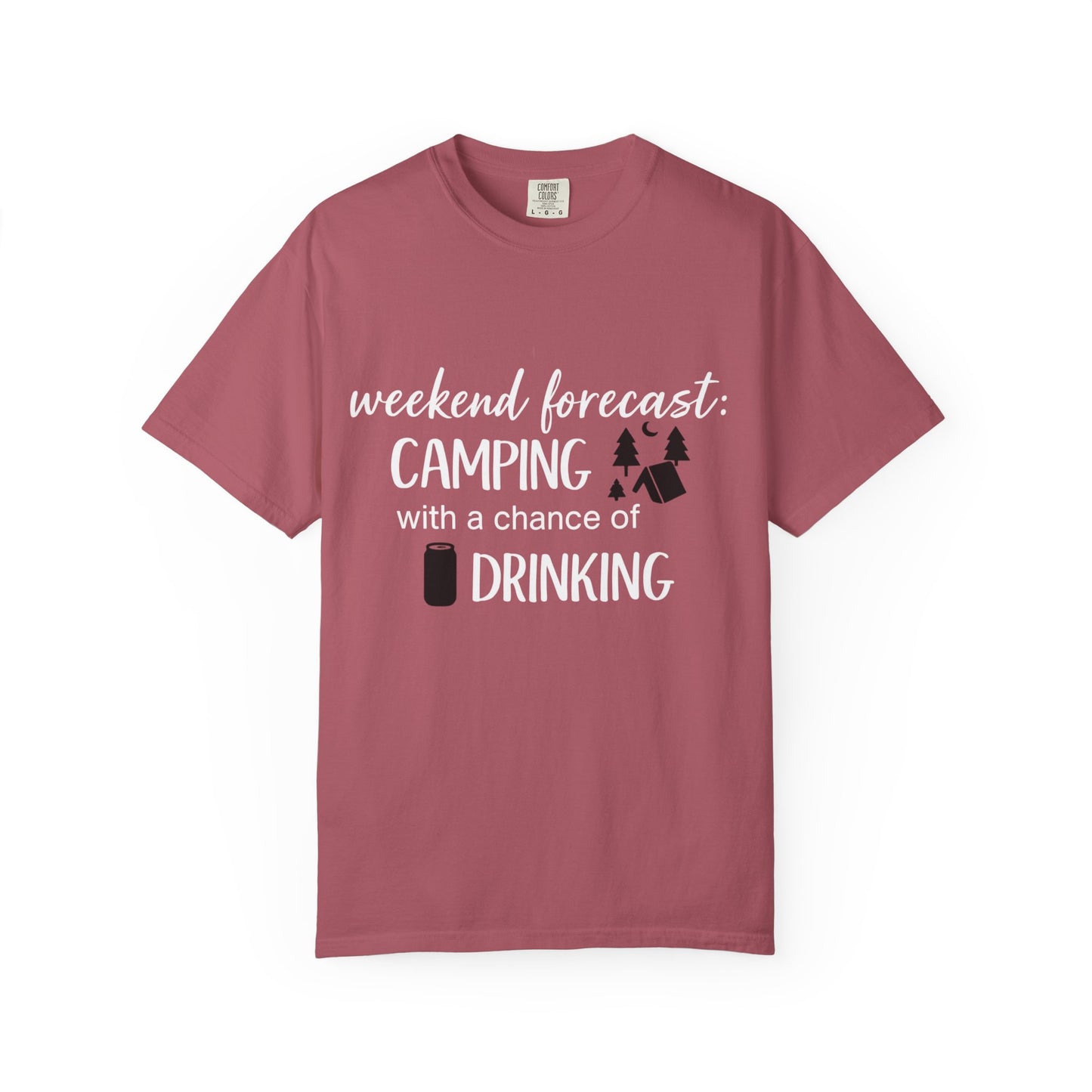 Camping Forecast T-Shirt - Unisex Garment-Dyed Tee