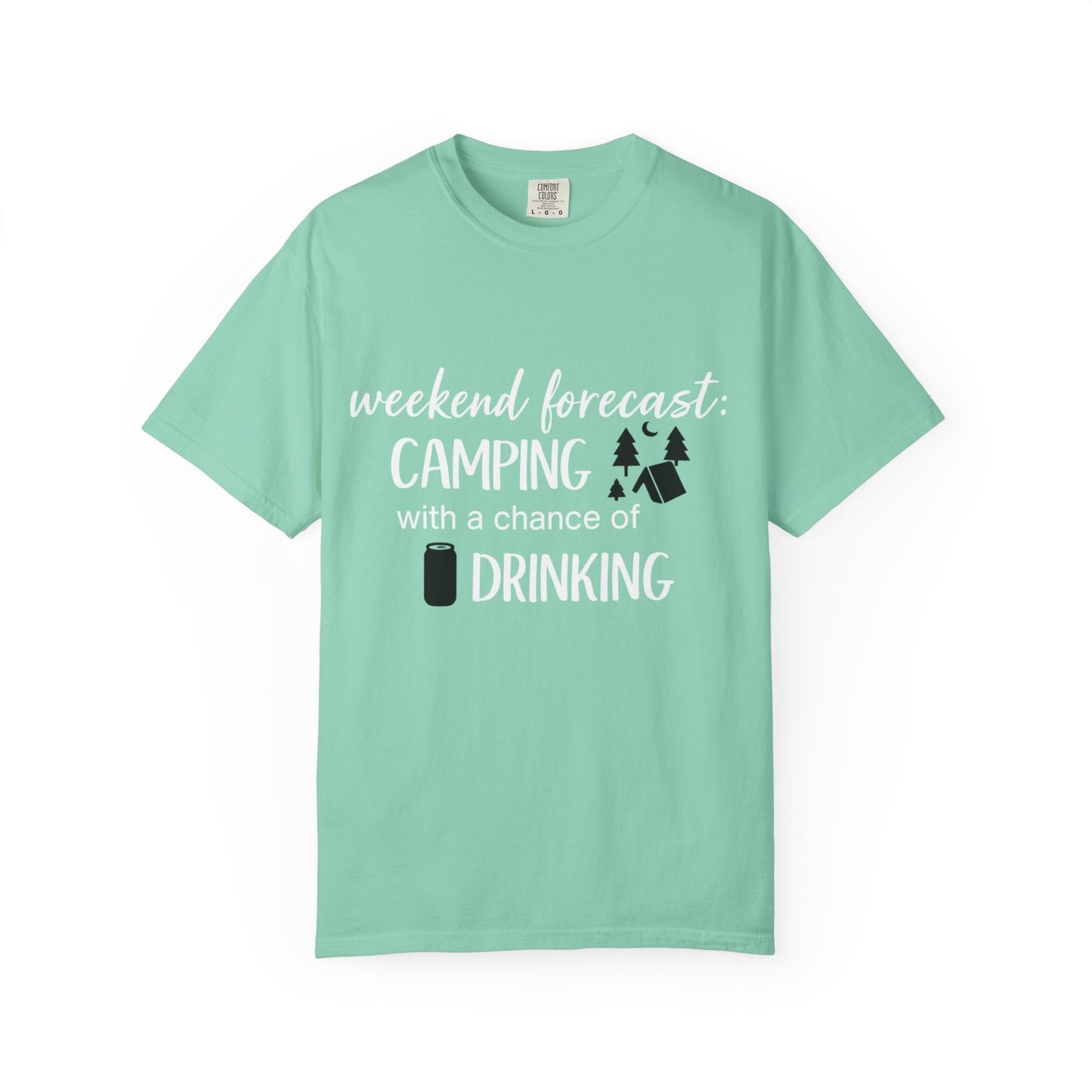 Camping Forecast T-Shirt - Unisex Garment-Dyed Tee