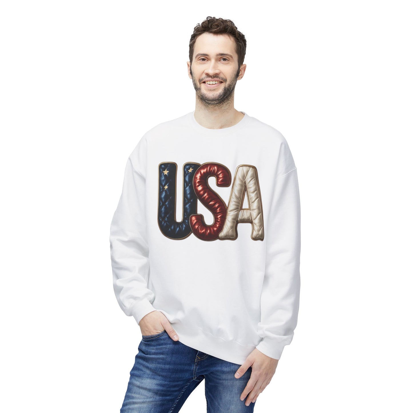 USA Fleece Crewneck Unisex Sweatshirt