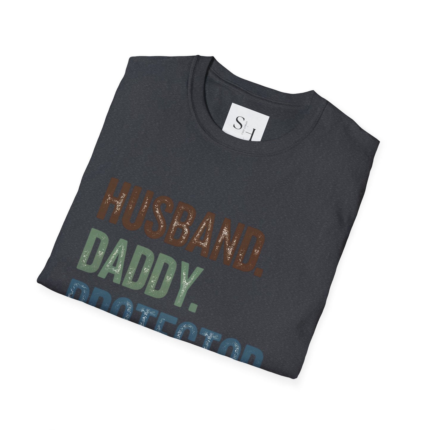 Husband Daddy Protector Hero T-Shirt - Unisex Softstyle Tee