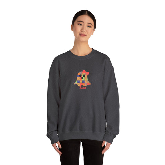 Boo Ghost Embroidery Unisex Heavy Blend™ Crewneck