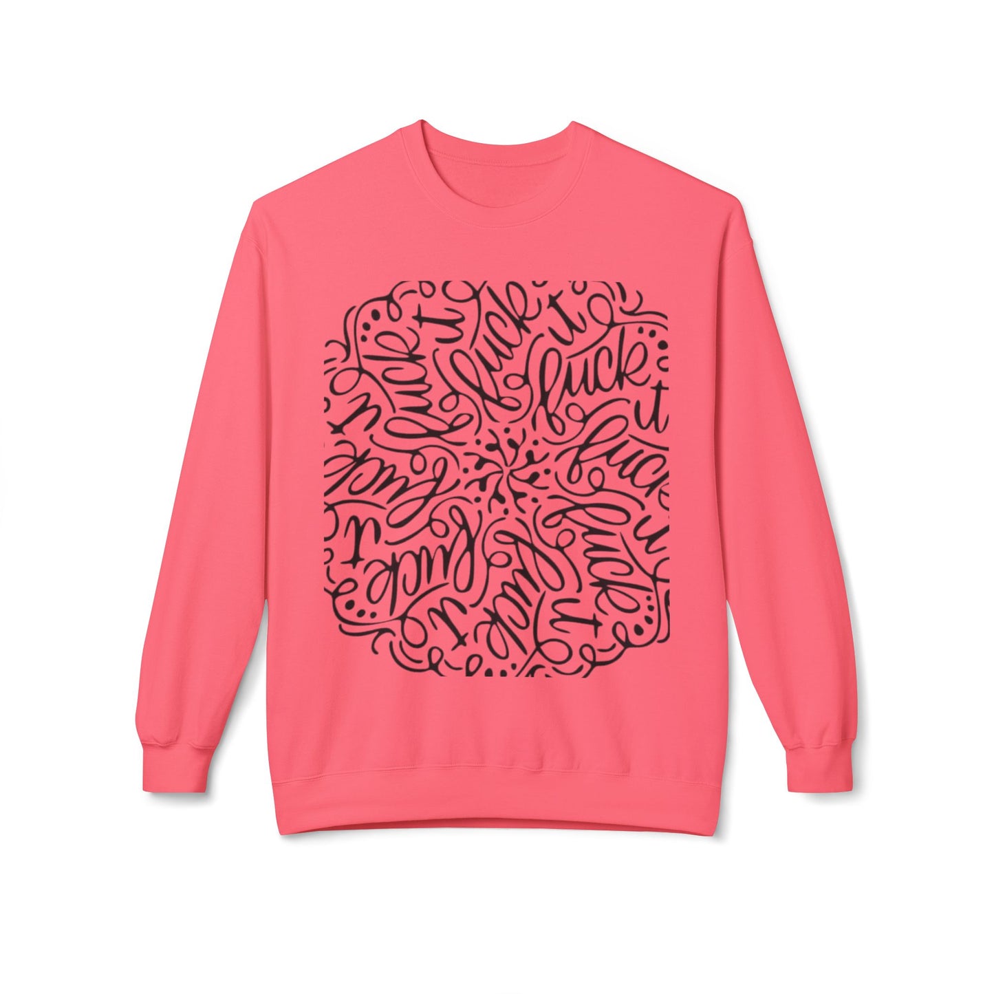 "Fuck It" Mandala Graphic Crewneck Sweatshirt