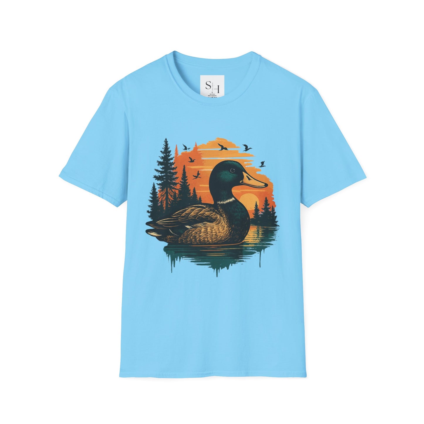 Duck Sunset Unisex Softstyle T-Shirt
