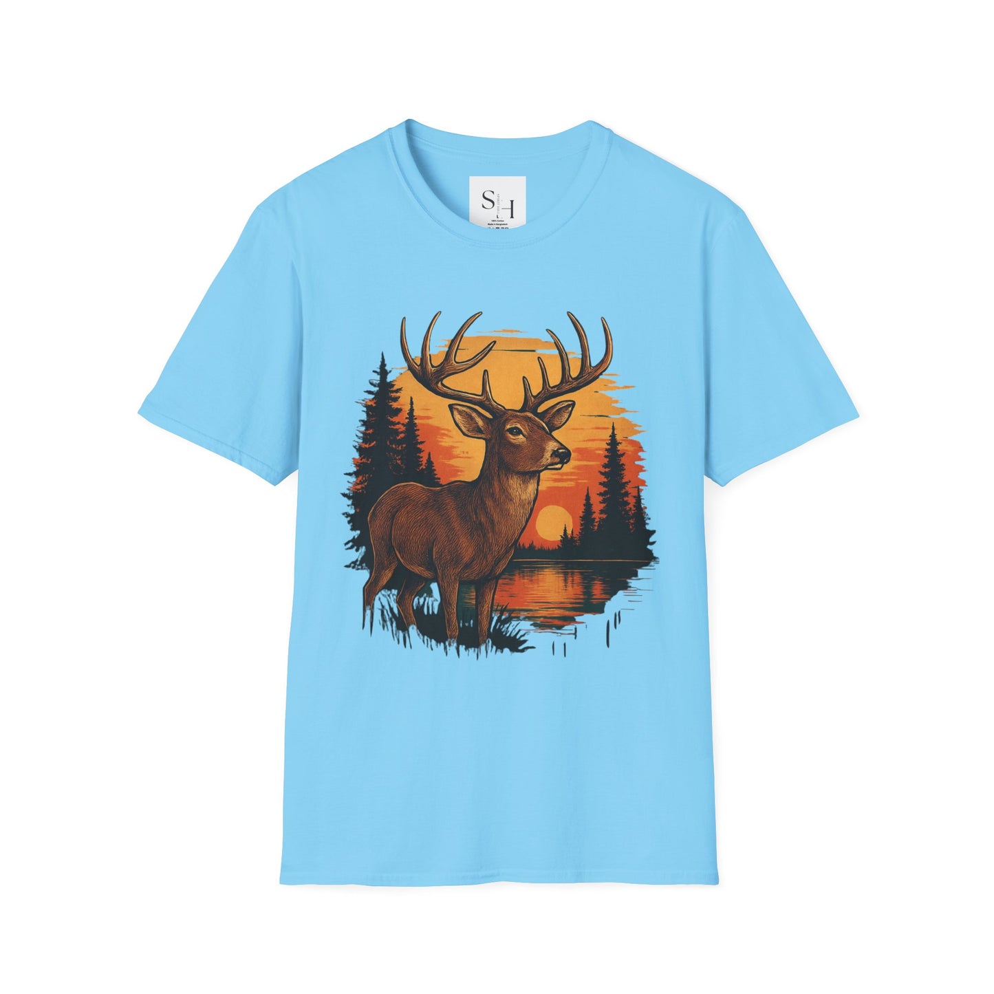 Deer Sunset Unisex Softstyle T-Shirt