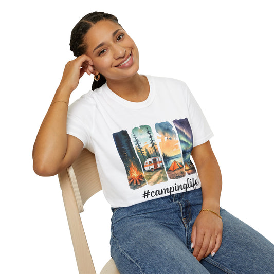 #Campinglife Unisex Softstyle T-Shirt