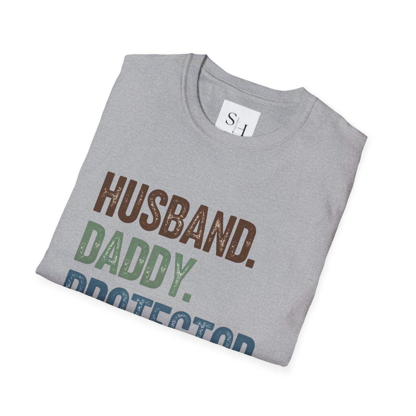 Husband Daddy Protector Hero T-Shirt - Unisex Softstyle Tee