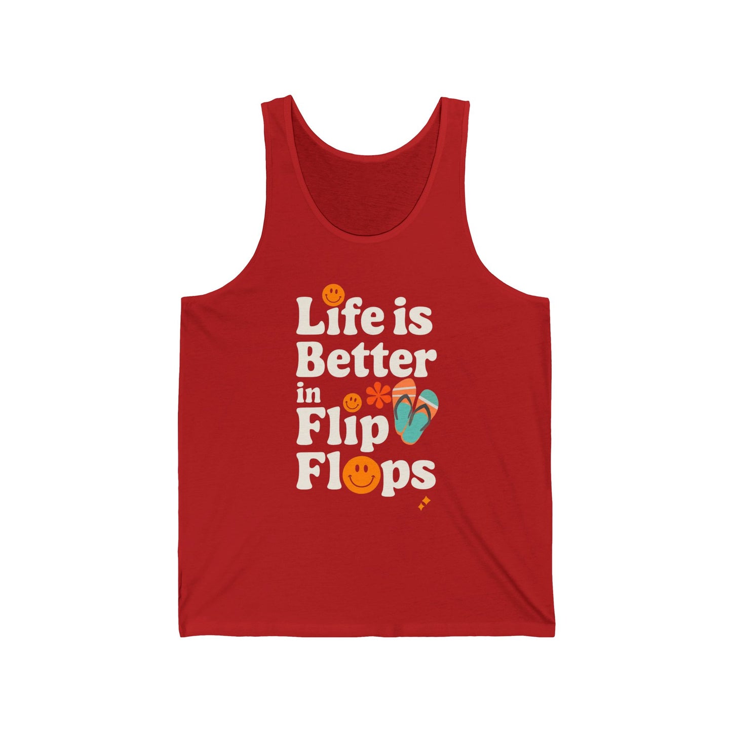 Life is Better in Flip Flops Unisex Jersey Tank