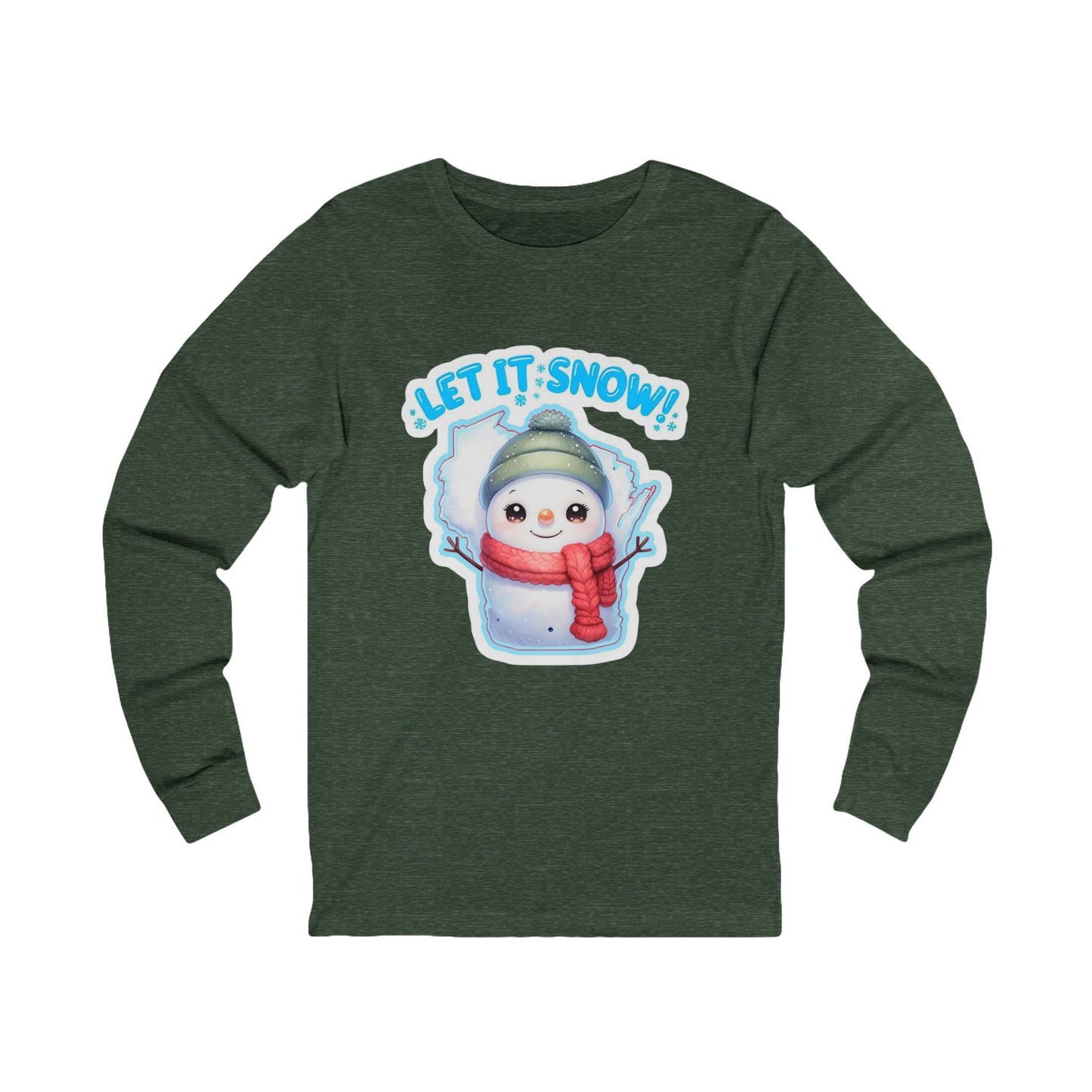 LET IT SNOW - WISCONSIN Long Sleeve Tee