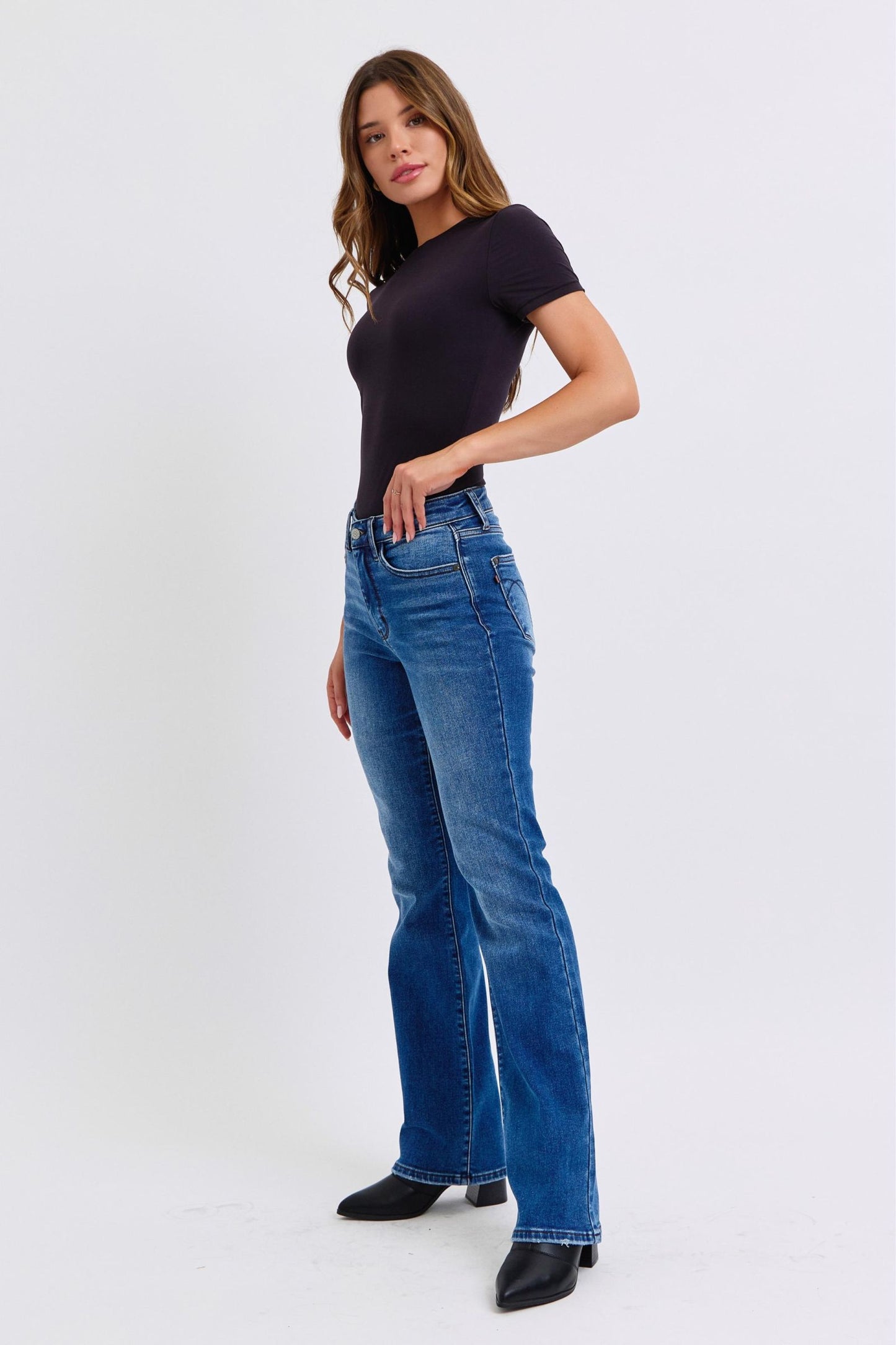 Day 17 - Judy Blue Mid-Rise Bootcut Jeans with Thermal Lining