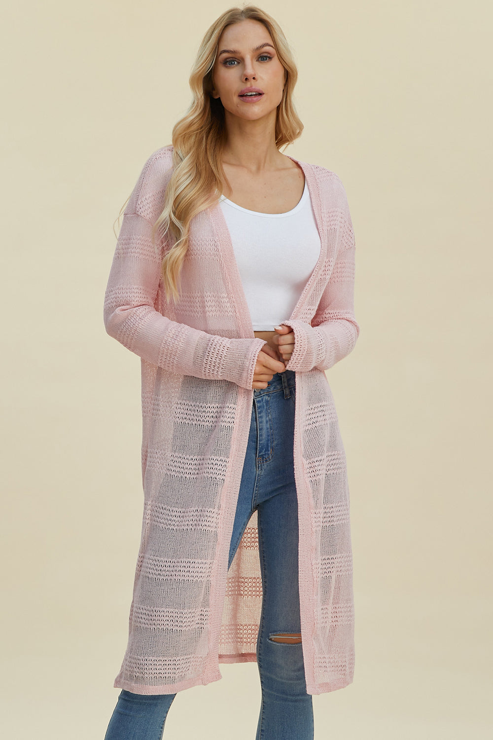 Open Front Longline Cardigan