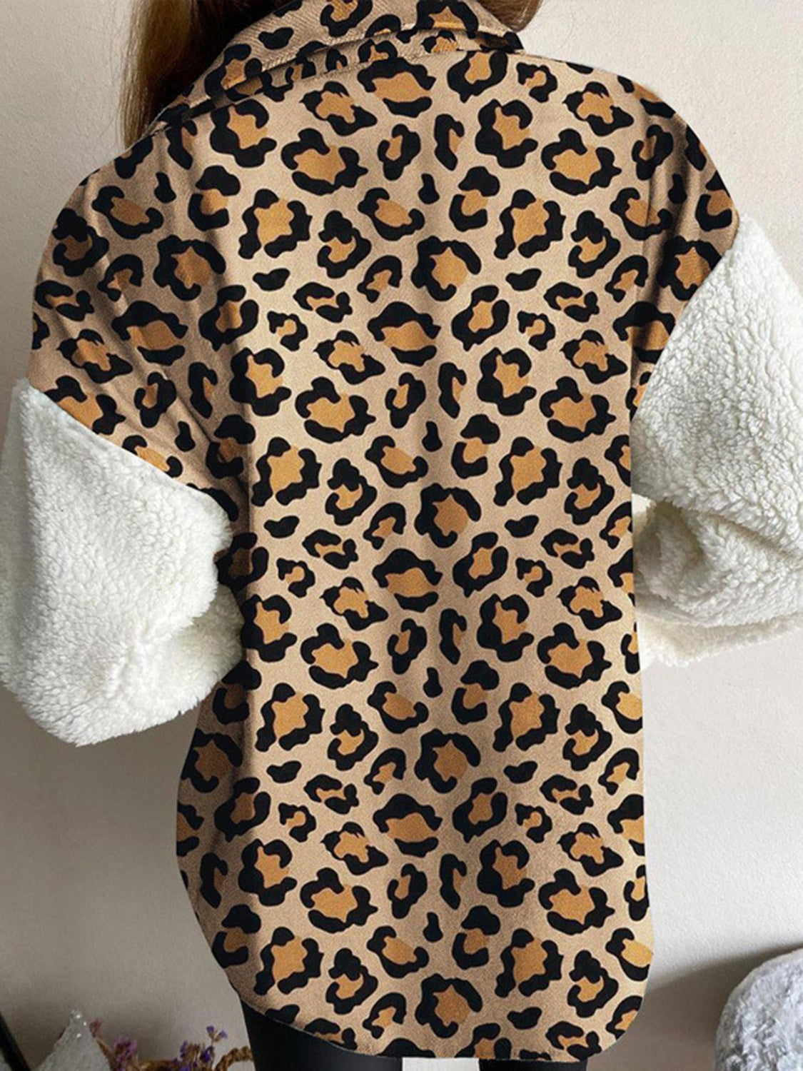 Fuzzy Button Up Long Sleeve
