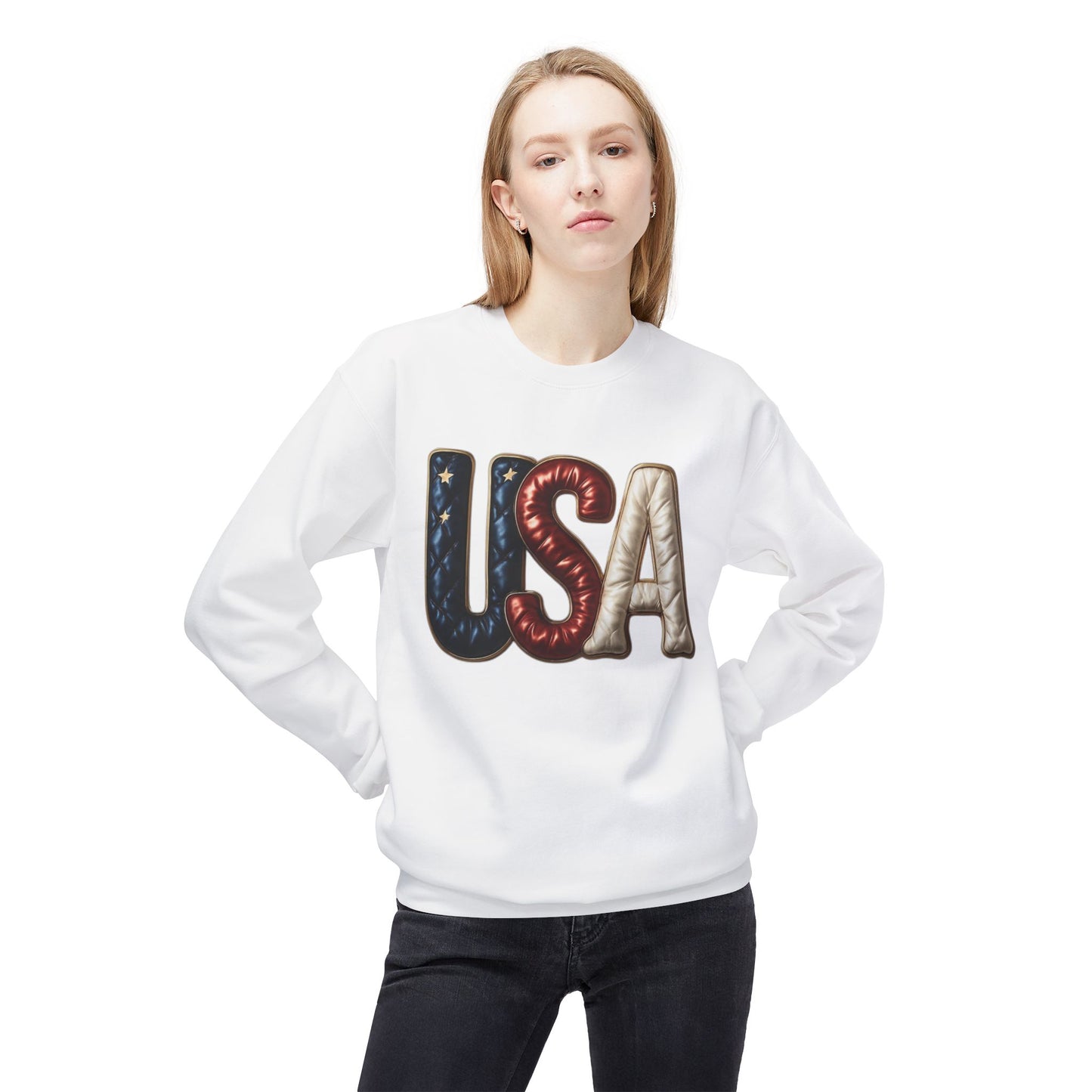 USA Fleece Crewneck Unisex Sweatshirt