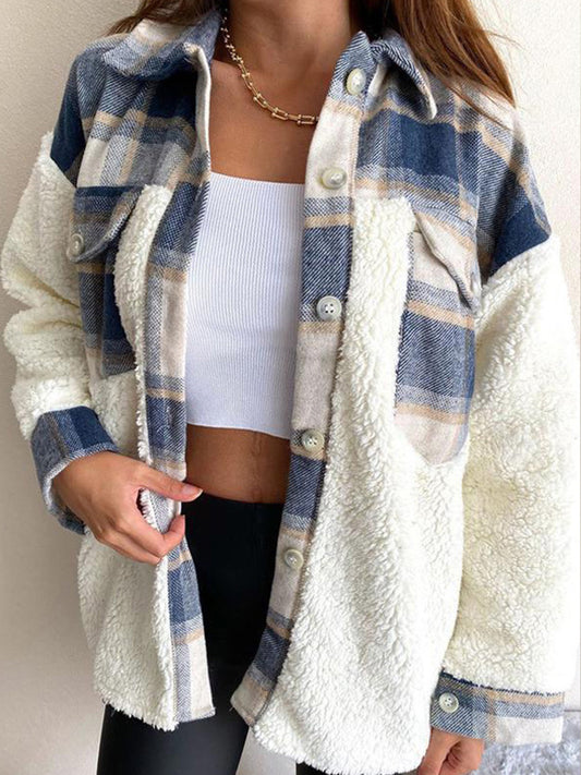 Fuzzy Button Up Long Sleeve