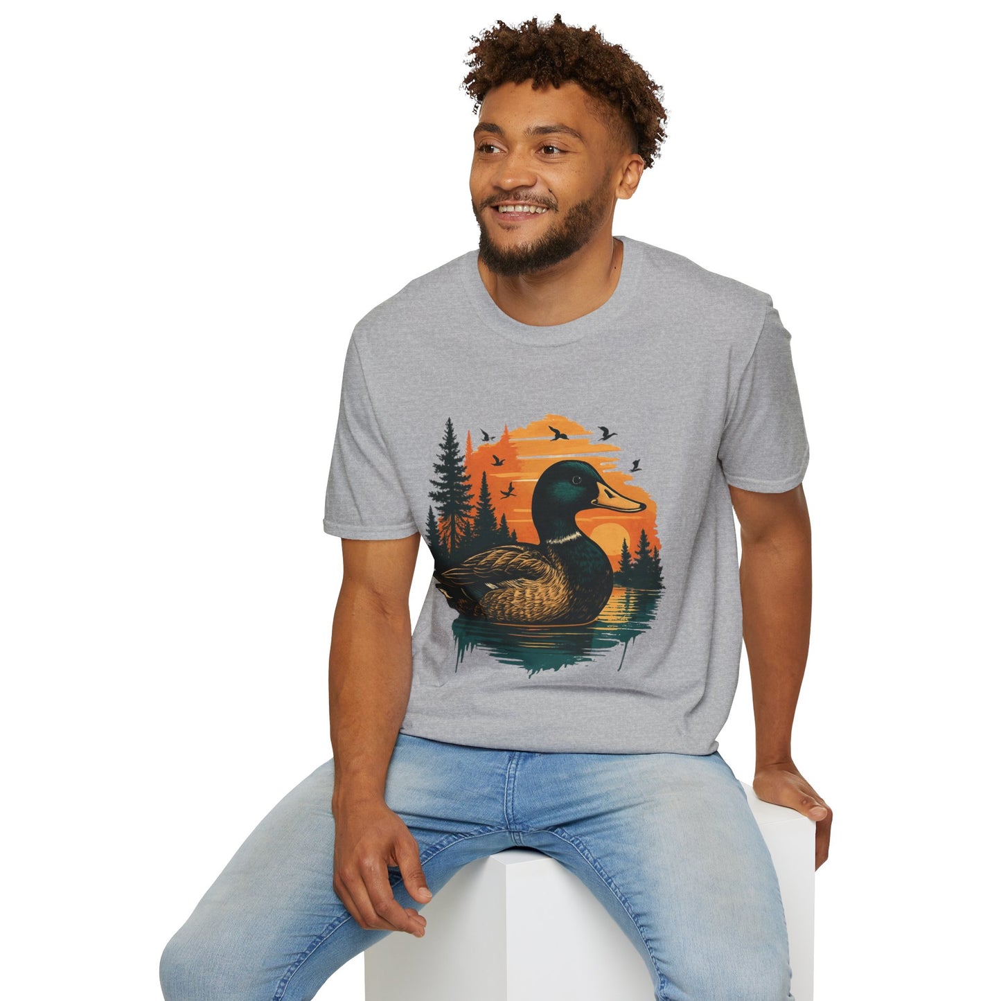 Duck Sunset Unisex Softstyle T-Shirt