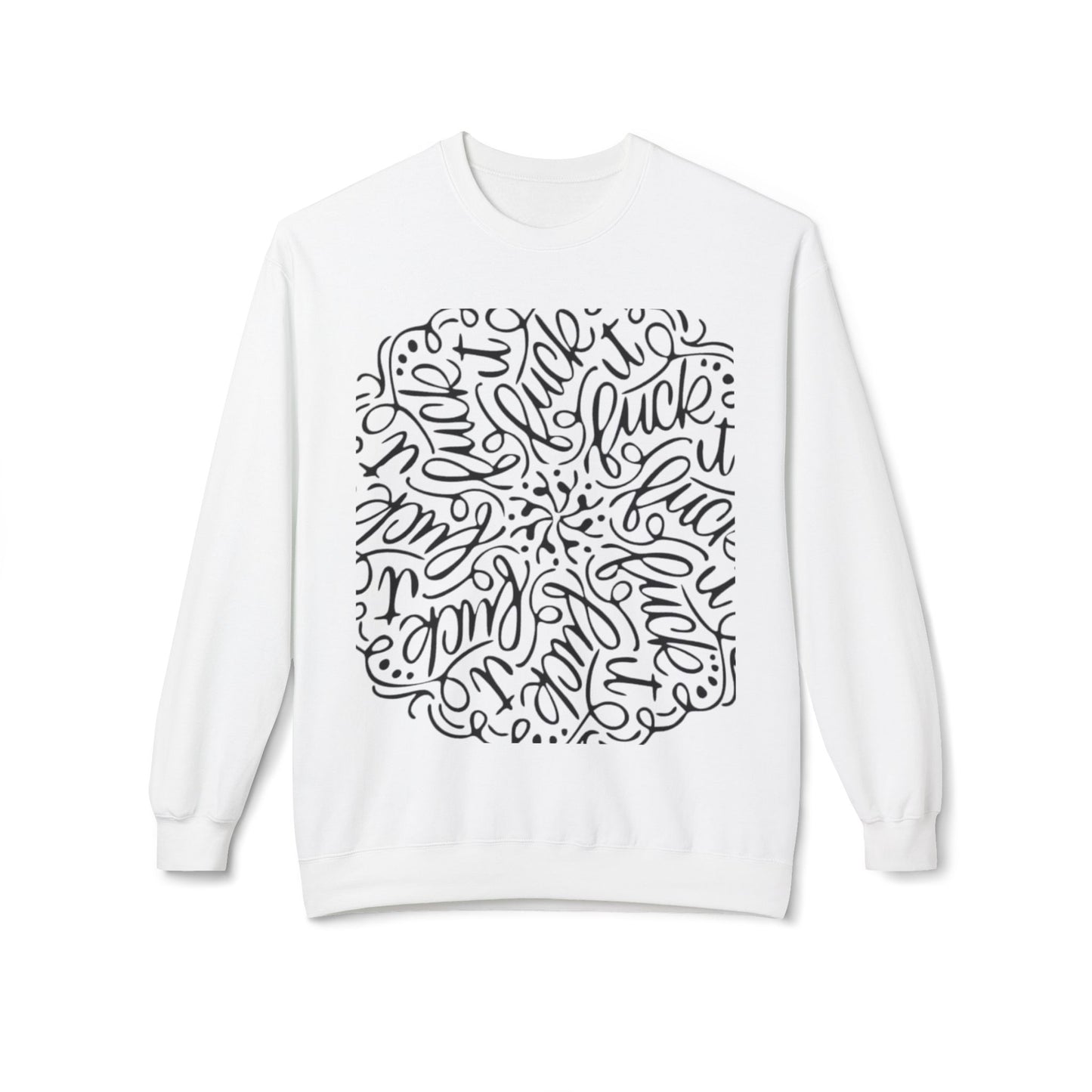 "Fuck It" Mandala Graphic Crewneck Sweatshirt