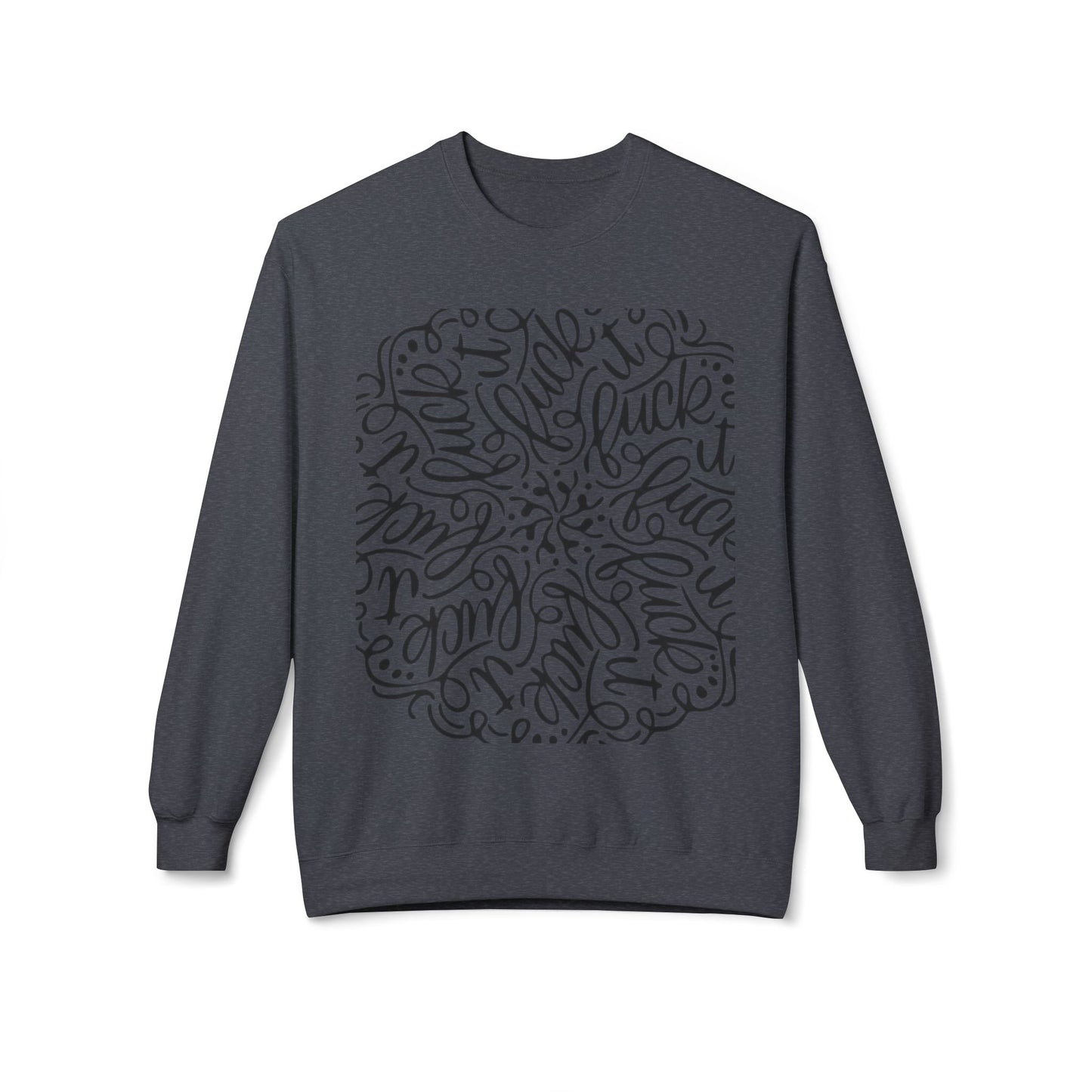 "Fuck It" Mandala Graphic Crewneck Sweatshirt