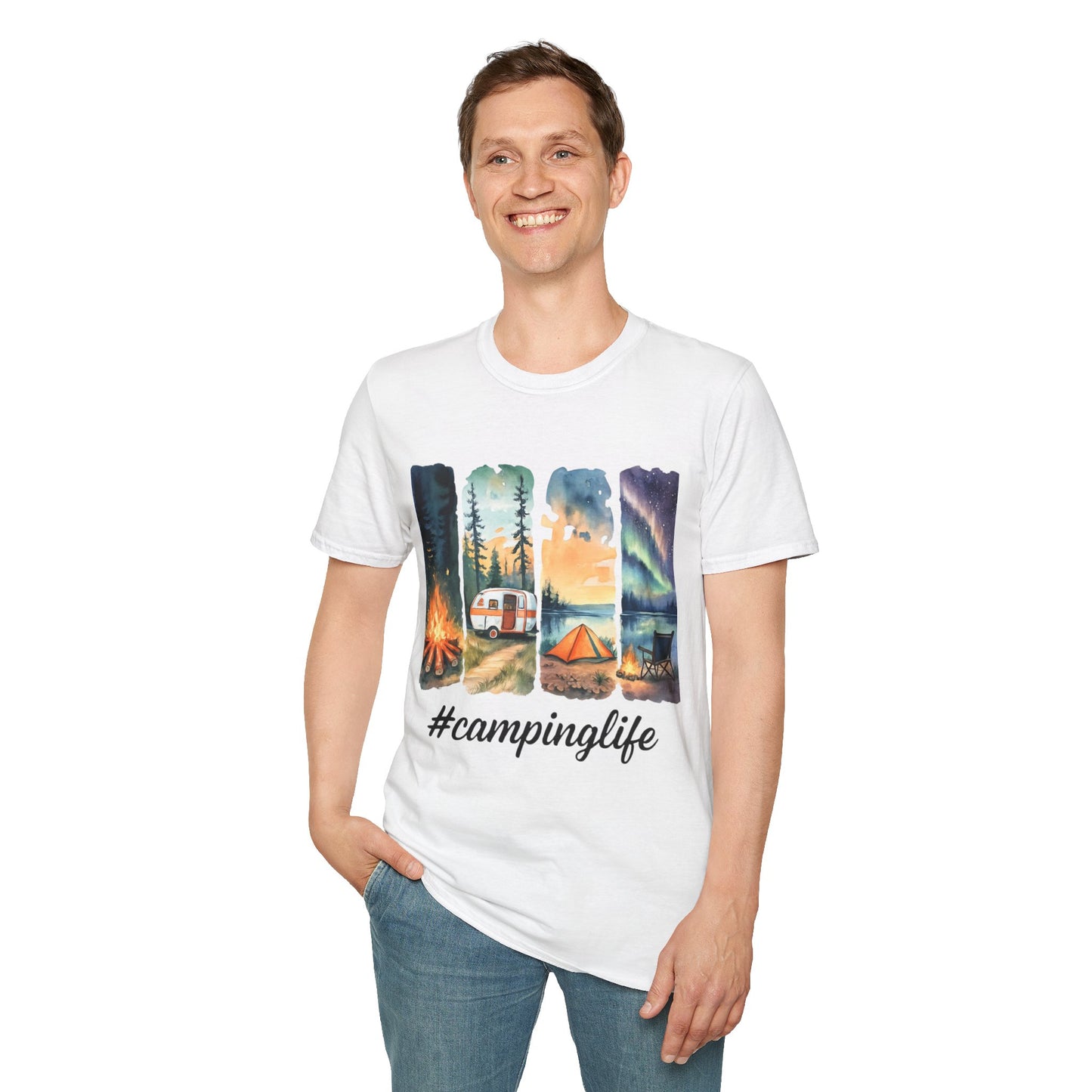 #Campinglife Unisex Softstyle T-Shirt