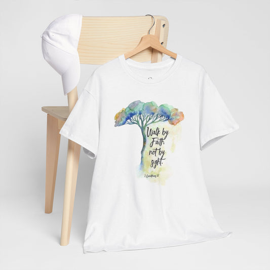 Walk by Faith Unisex Heavy Cotton Tee