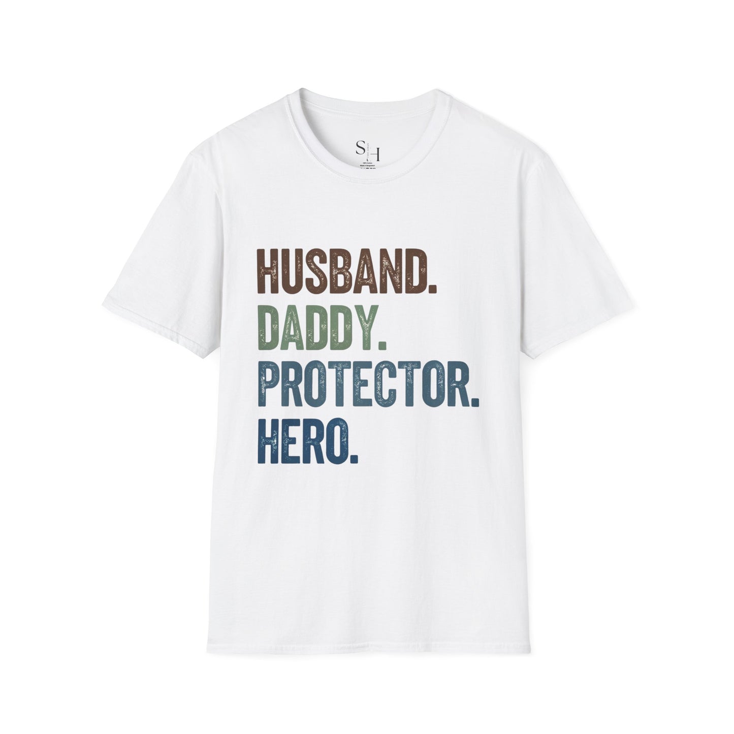 Husband Daddy Protector Hero T-Shirt - Unisex Softstyle Tee