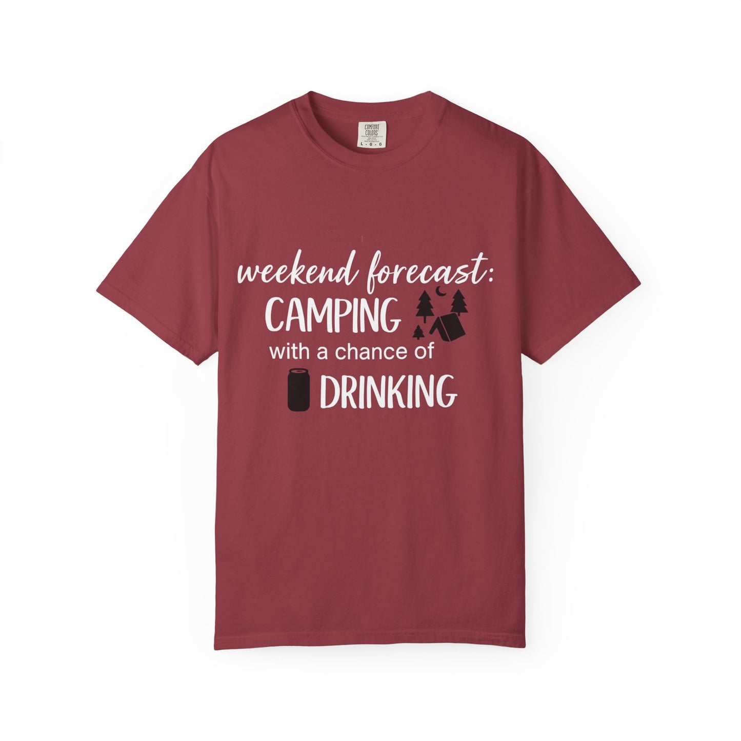 Camping Forecast T-Shirt - Unisex Garment-Dyed Tee