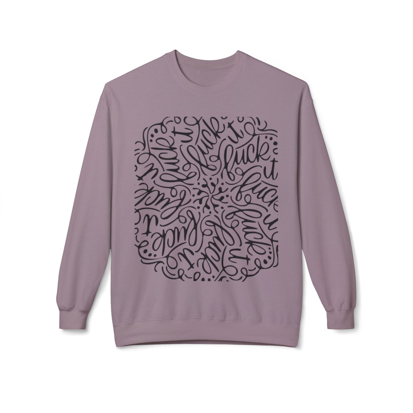 "Fuck It" Mandala Graphic Crewneck Sweatshirt