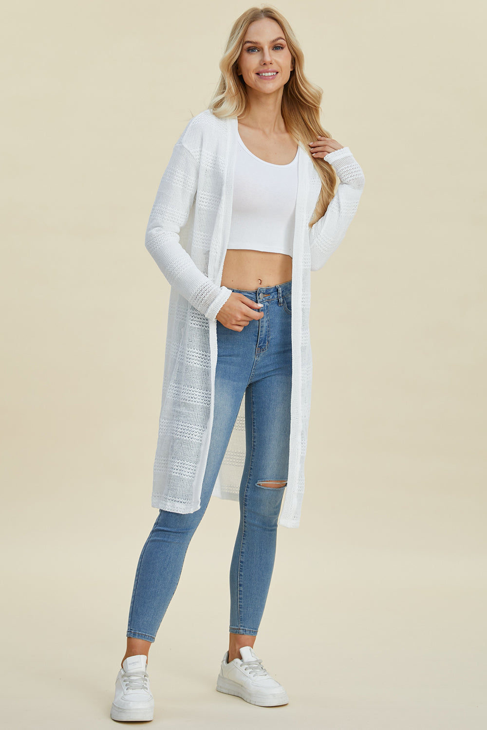 Open Front Longline Cardigan