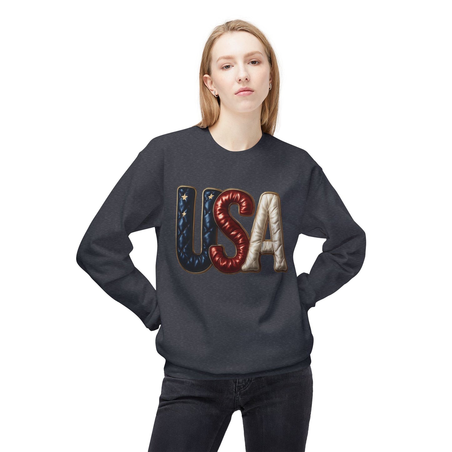 USA Fleece Crewneck Unisex Sweatshirt