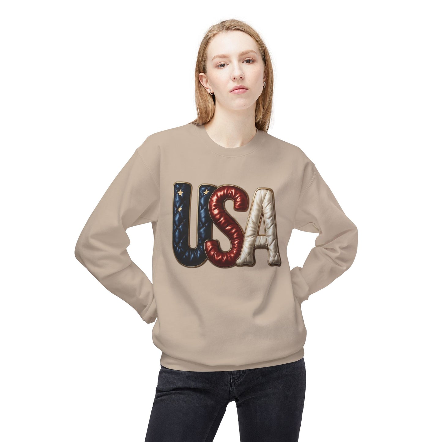 USA Fleece Crewneck Unisex Sweatshirt