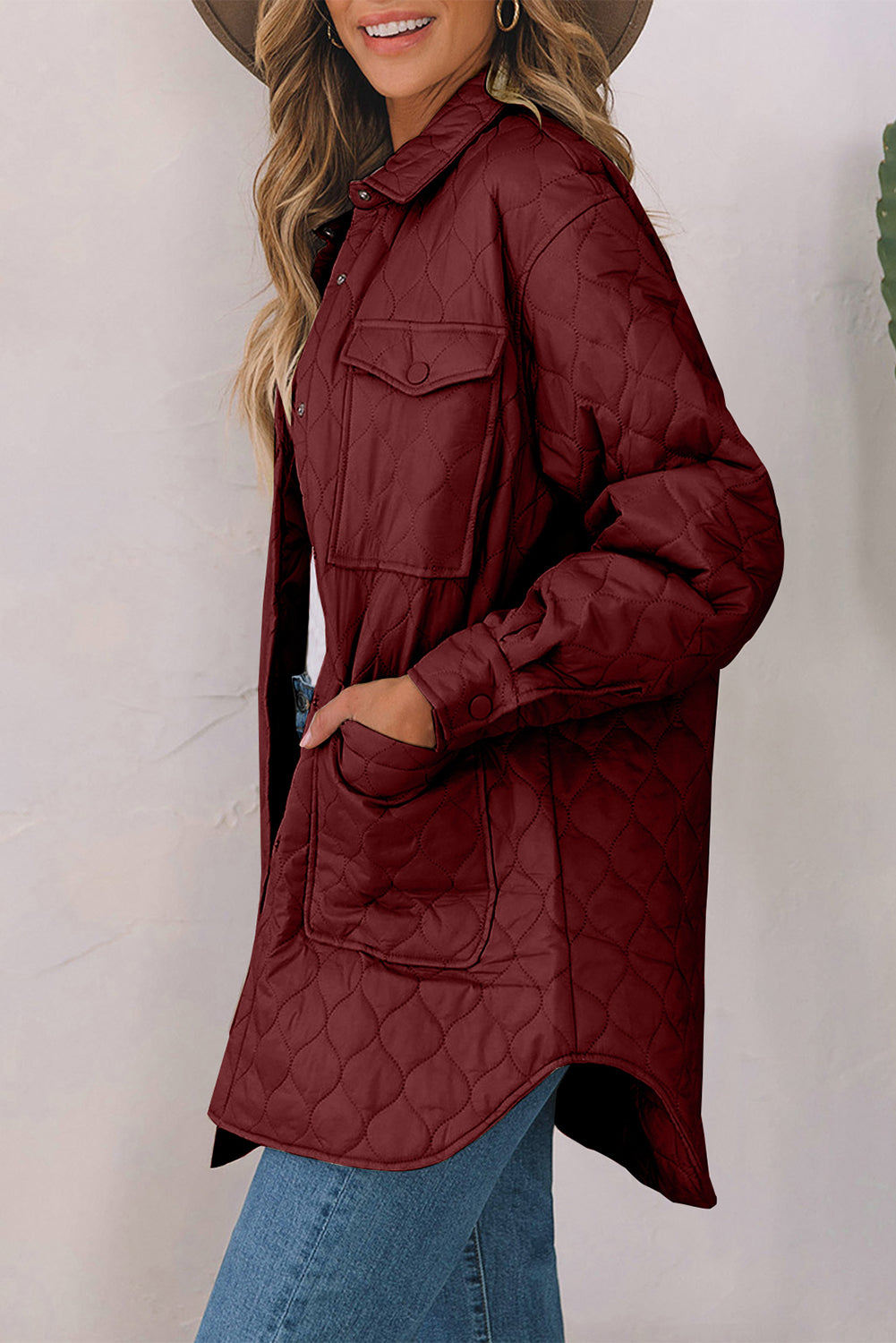 Snap Down Collared Winter Coat